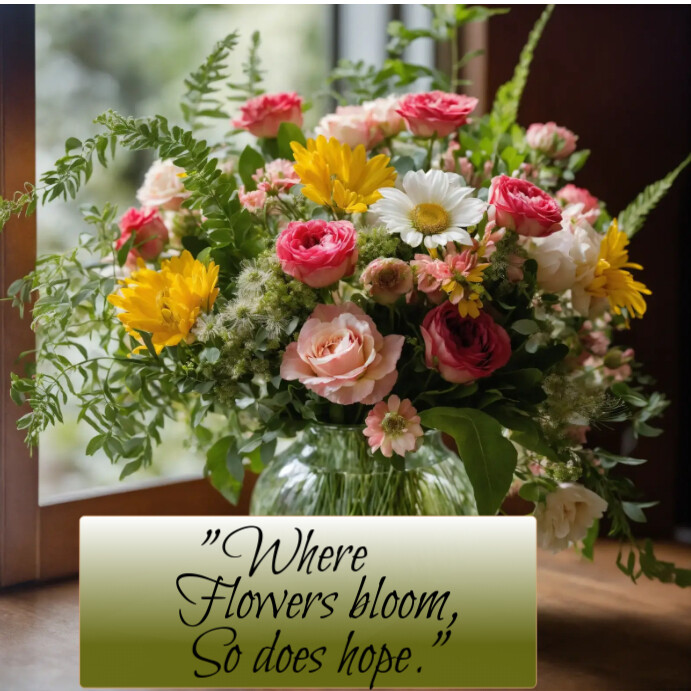 Yellow Floral Luxury Flowers Instagram Post Template | PosterMyWall