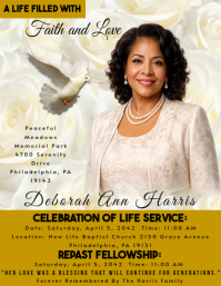Kuning Celebration of Life Flyer Template