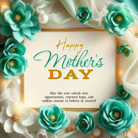 Yellow Floral Mother's Day Logo template