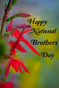 Yellow Floral National Brothers Day Flyer Tum Illustration Tumblr template