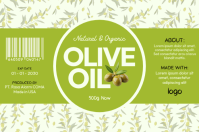 Yellow Floral Olive Oil Label Etykieta template