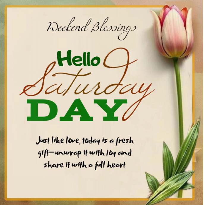 Yellow Floral Saturday Quote Logo 徽标 template