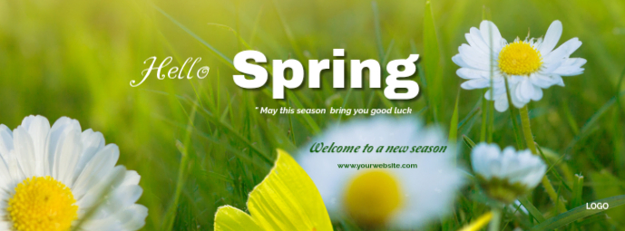 Yellow Floral Spring Season Facebook Cover Photo Template | PosterMyWall
