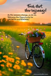 Yellow Floral Springtime  Poster template