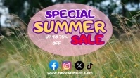 Yellow Floral Summer Sale Pos Twitter template