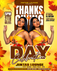 黄色 Thanksgiving Celebration Instagram Portrait Template