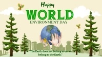 Yellow Floral World Environment Day Video  Di Display digitale (16:9) template