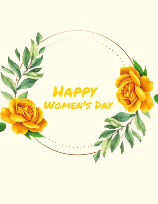 yellow flower women's day Template PosterMyWall