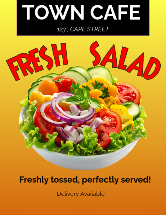 Yellow Food Flyer (us Letter) template