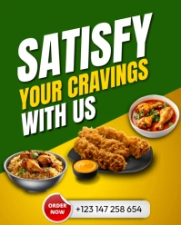 Yellow Food Flyer Instagram Portrait template