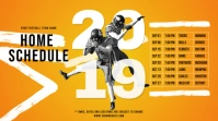 Yellow Football Schedule Digital Display Image template