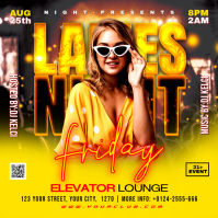 Yellow Friday Ladies Night Party Instagram Post template