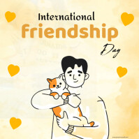 Yellow  Friendship Day Instagram Post Wpis na Instagrama template