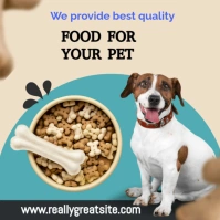 Yellow Futuristic Instagram Dog Food Post  Instagram Post template