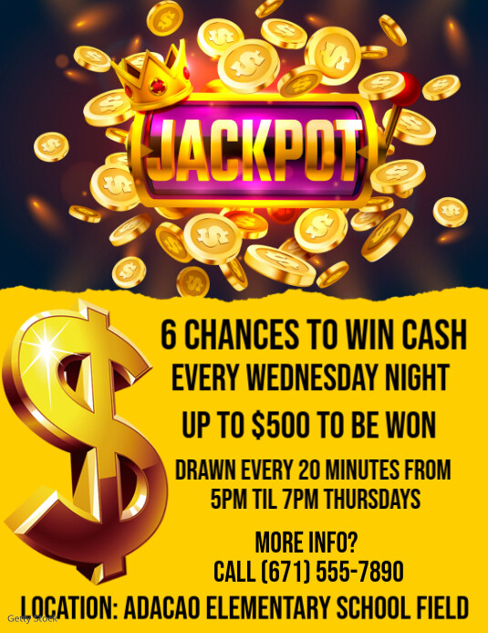 Yellow Futuristic Jumping Jackpot Flyer (us Letter) template