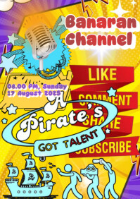 Yellow Futuristic Youtube Channel Idea Comedy Skit  A4 template
