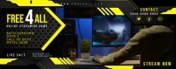 Yellow Game Streamer Twitch Banner template