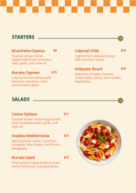 Yellow Italian Restaurant Menu A4 Template - Page 2