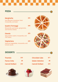Yellow Italian Restaurant Menu A4 Template - Page 4