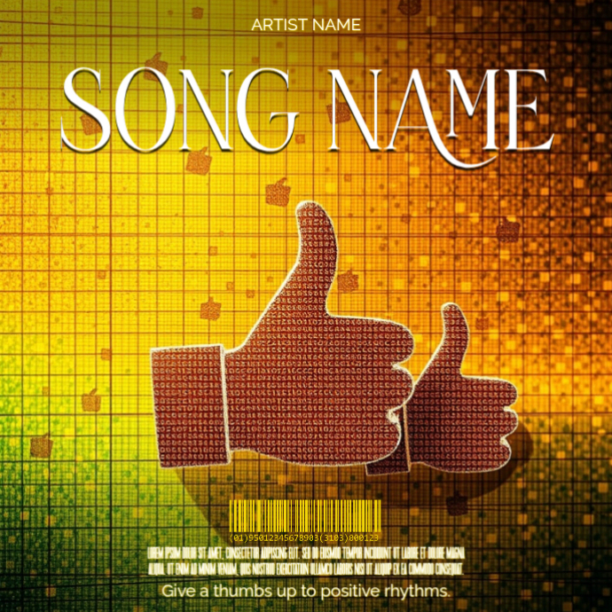 Yellow Geometric Music Album Cover Template | PosterMyWall