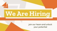 Yellow Geometric We Are Hiring Twitter Post template