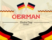 Yellow  German Unity Day Template  Flyer (us Letter)