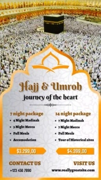Yellow Gold Minimalist Hajj Instagram Story template