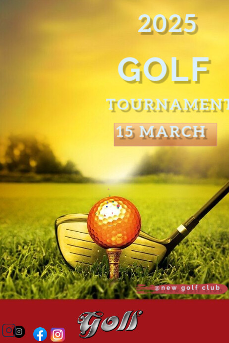 Yellow Golf Game Template Poster | PosterMyWall