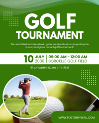 Yellow Golf Tournament Event Instagram Portrait template