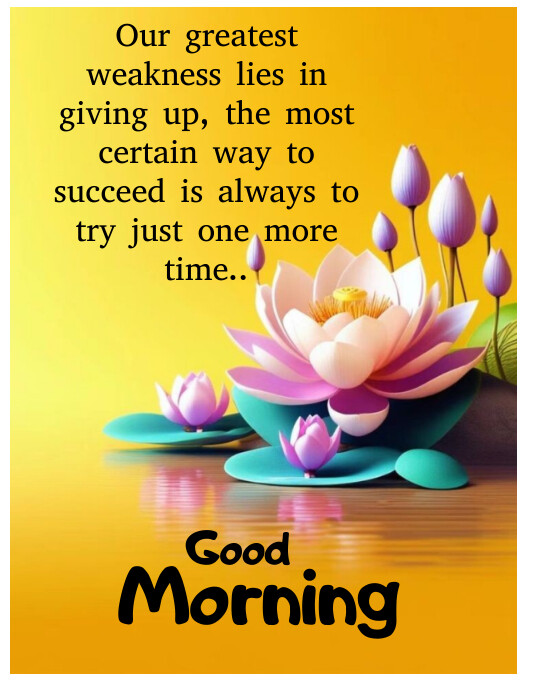 Yellow  Good Morning Quote Flyer (us Letter) template