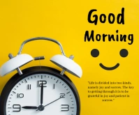 Yellow Good Morning Wish Templates  Medium Rectangle