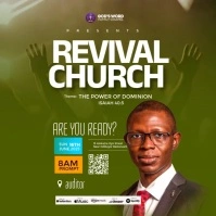 Yellow Gradient Church Revival Video Template  Instagram Post