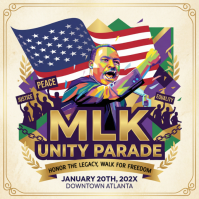 Yellow Gradient Peace March Square (1:1) template