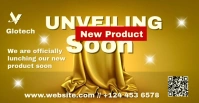 Yellow Gradient Unveiling New Product Facebook Event Cover template