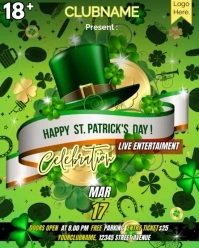 Yellow green Gradient St. Patrick's Day party tonight 18+ ladies  Instagram Portrait template
