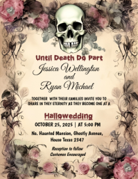 Yellow Grunge Halloween Flyer  Flyer (us Letter) template