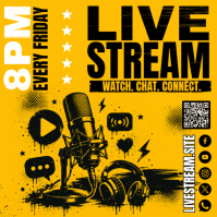 Arancione Live Streaming Event Instagram Post Template