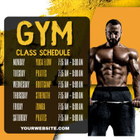 Yellow Gym Class Schedule Iphosti le-Instagram template