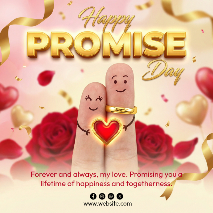 Copy of Yellow Happy Promise Day Instagram Post | PosterMyWall