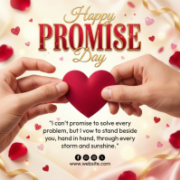 Yellow Happy Promise Day Instagram Post template