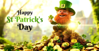 Yellow Happy Saint Patrick’s Day Facebook Shared Image template