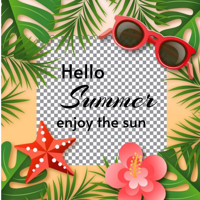 Yellow Hello Summer Instagram Post Template | PosterMyWall