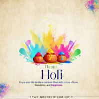 Yellow Holi Celebration Instagram Post template