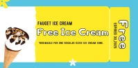 Yellow Ice Cream Cone Eventbrite Banner template