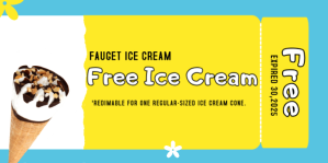 Yellow Ice Cream Cone Eventbrite Banner template
