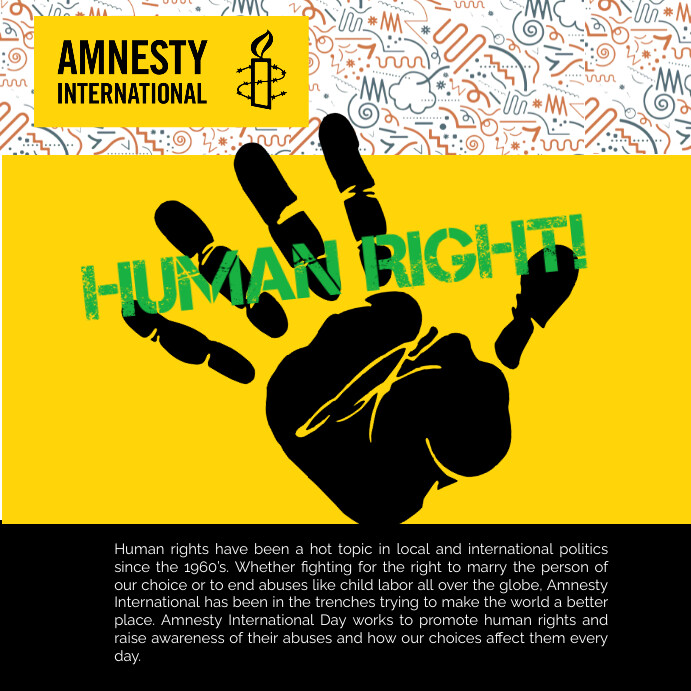 Amnesty Sign Amnesty International Yellow Logo