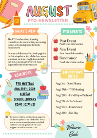 สีเหลือง PTO Newsletter A4 Template