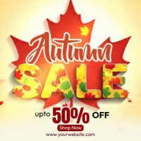 Yellow Illustrative Autumn Sale Instagram Post template