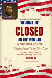 Yellow Illustrative Dr Martin Luther King Jr Poster template