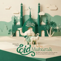 Yellow Illustrative Eid al-Adha Celebration Instagram Post Video template